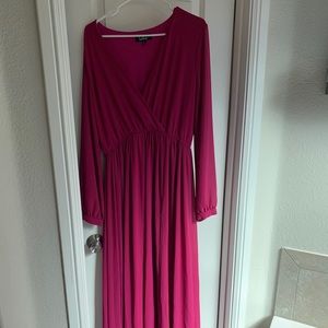 Floor Length Pink Dress with Slit